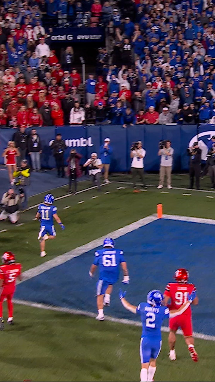Parker Kingston rushes for 12-yard TD, giving BYU lead over Utah