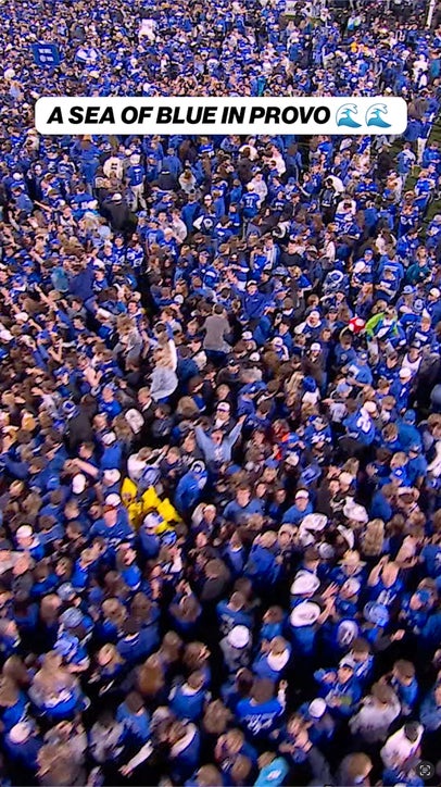 BYU fans aren't going home anytime soon 🎉