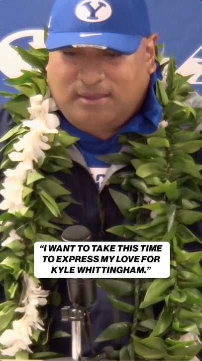 BYU head coach Kalani Sitake shows love for Utah head coach Kyle Whittingham 🤝 