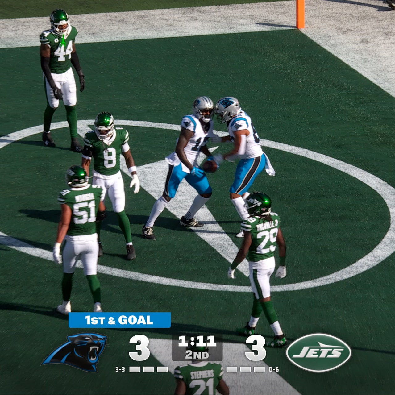 Bryce Young connects with Xavier Legette on 3-Yard TD pass to give Panthers lead over Jets | NFL Highlights