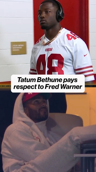 He wore Fred Warner’s rookie jersey as he takes his spot