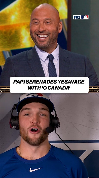 Papi SINGS 'O Canada" to Trey Yesavage 😂