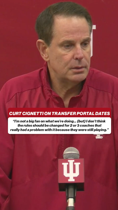 Curt Cignetti on transfer portal window dates 👀