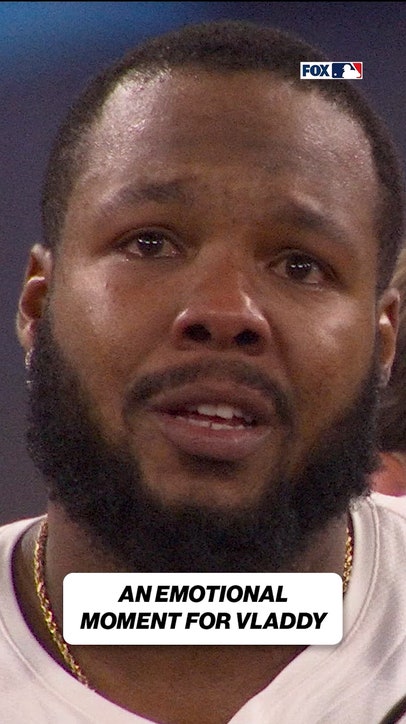 Vladdy gets emotional after clinching World Series ❤️