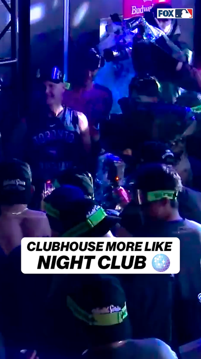 The scenes inside the #BlueJays "night club" 🪩