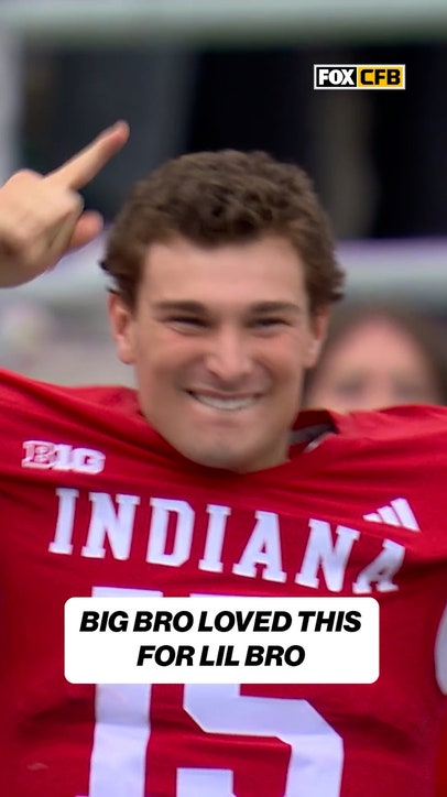 Proud Brother Fernando Mendoza watches Brother Alberto Mendoza score for Indiana 💪 