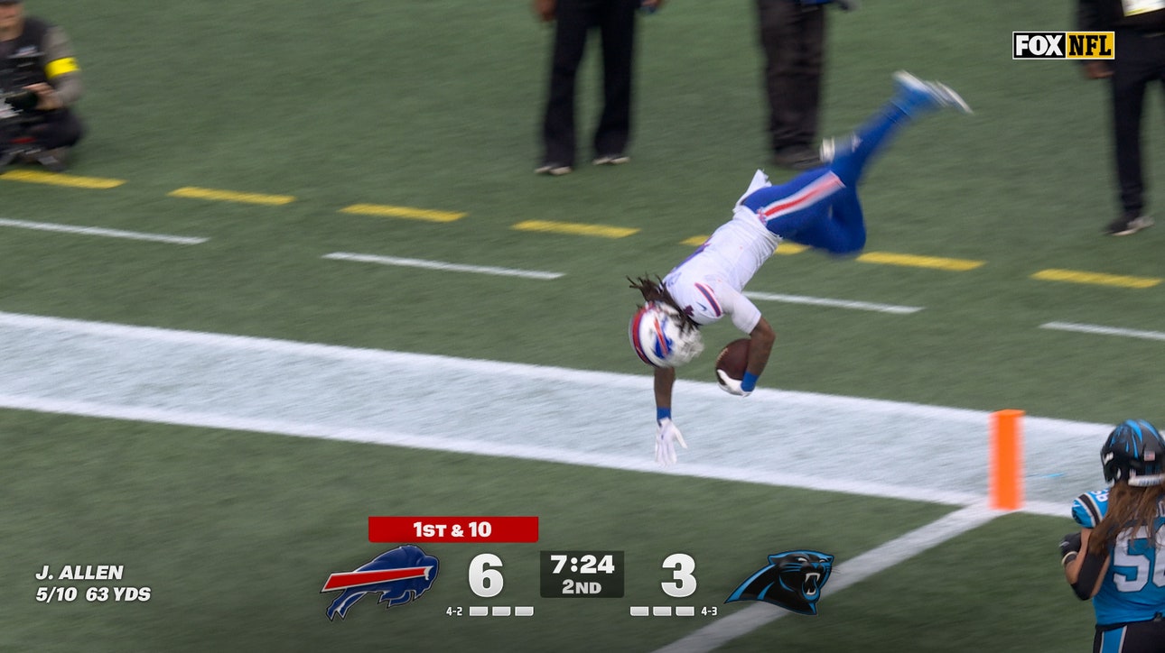 James Cook breaks loose for a 64-yard TD, extending Bills' lead over Panthers | NFL Highlights