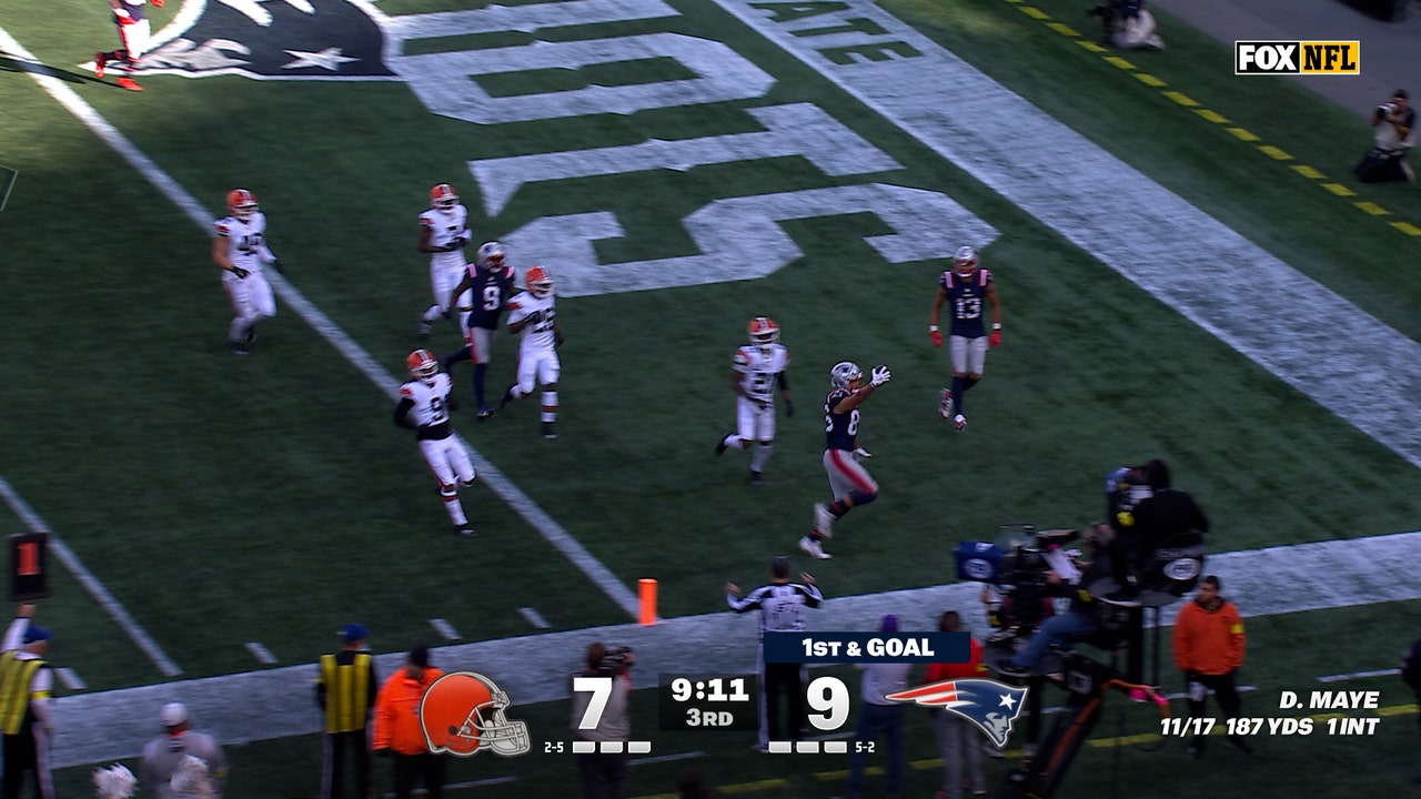 Drake Maye Connects With Hunter Henry on 7-Yard TD Pass, Extending Patriots’ Lead Over Browns | NFL Highlights