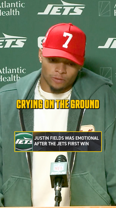 Justin Fields emotional after Jets first win