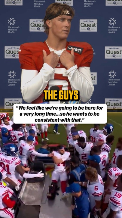 Jaxson Dart on Cam Skattebo being at the facility just days after surgery 🗣