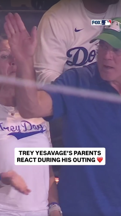 Trey Yesavage’s parents react to his outing — all the emotions 😅❤️⚾️