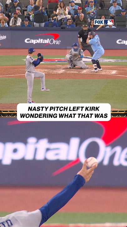 Yamamoto get the strikeout on a pitch almost hits Kirk 🥶