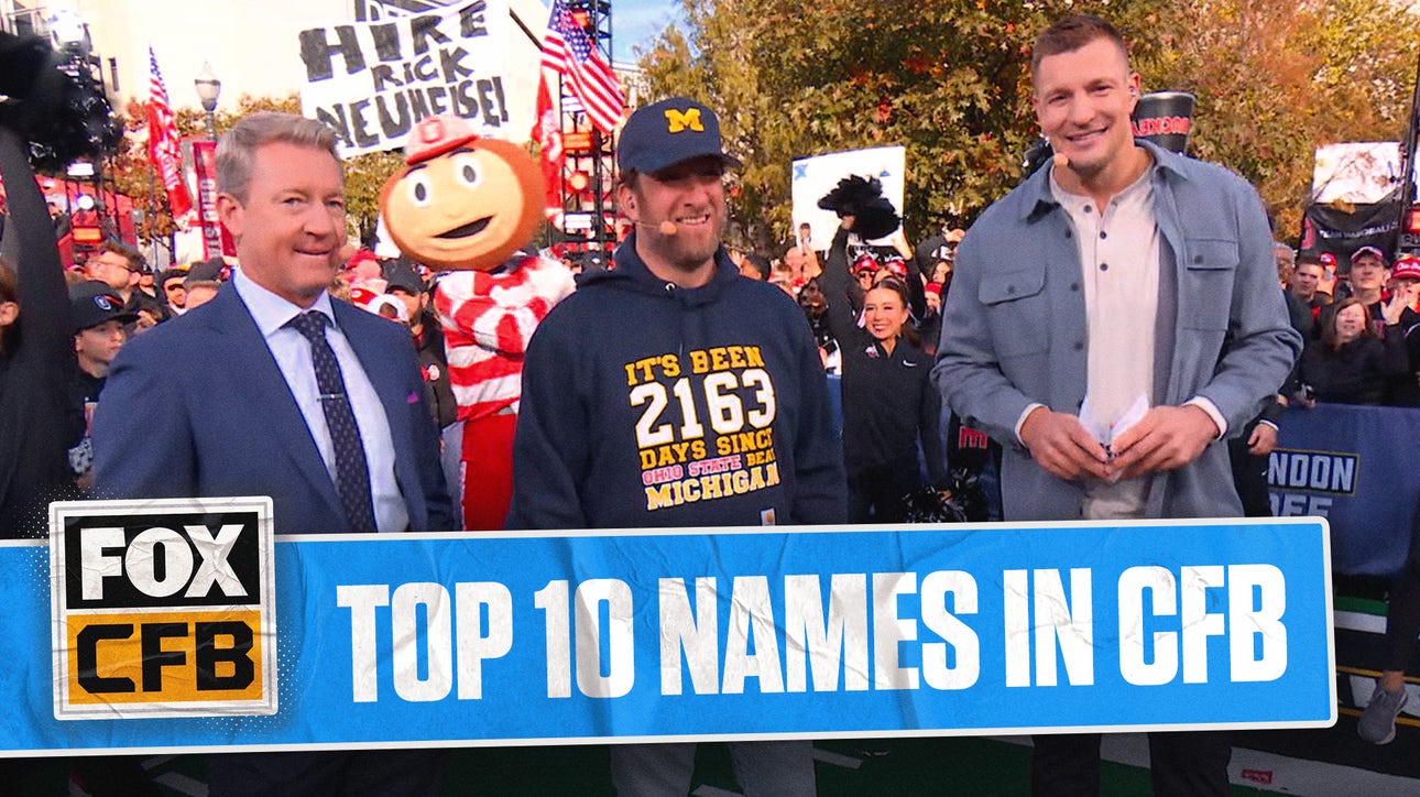 Rob Gronkowski & Dave Portnoy react to TOP 10 NAMES in College Football 🤣 | FOX College Football