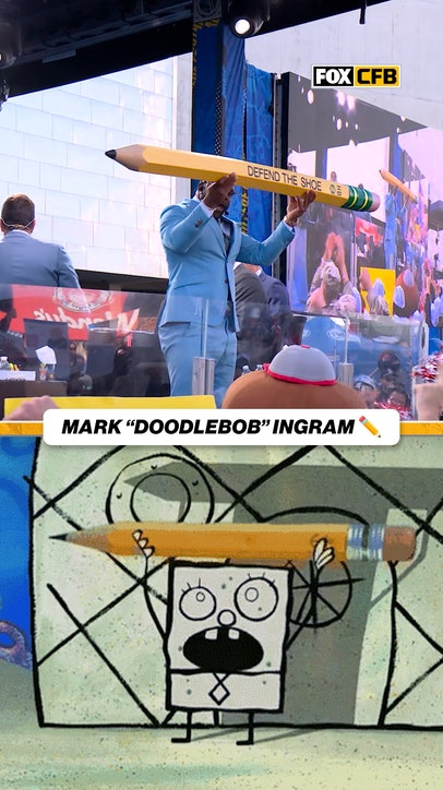 Mark Ingram doing his best Doodlebob impression 🤣