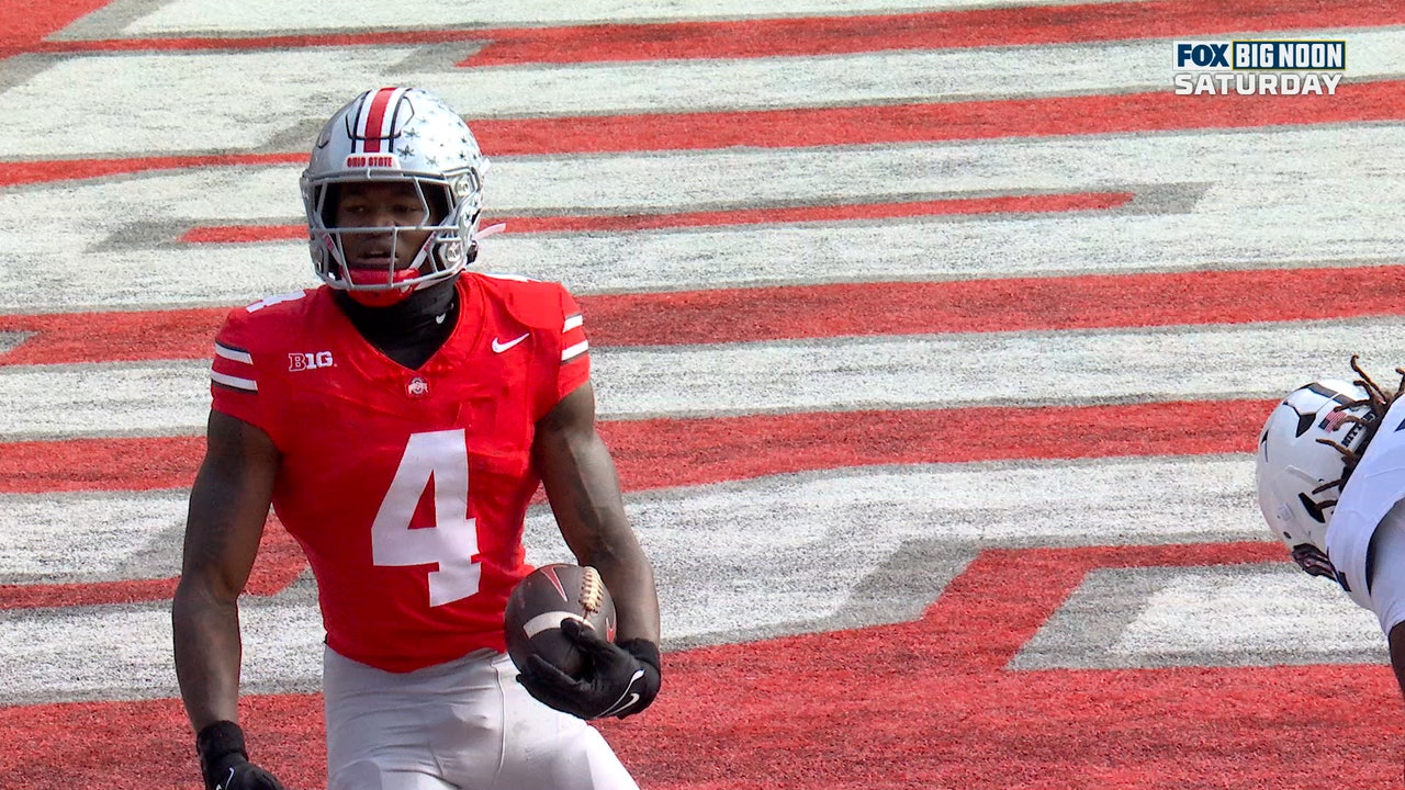 Julian Sayin finds Jeremiah Smith for a 14-yard TD to give Ohio State a lead over Penn State