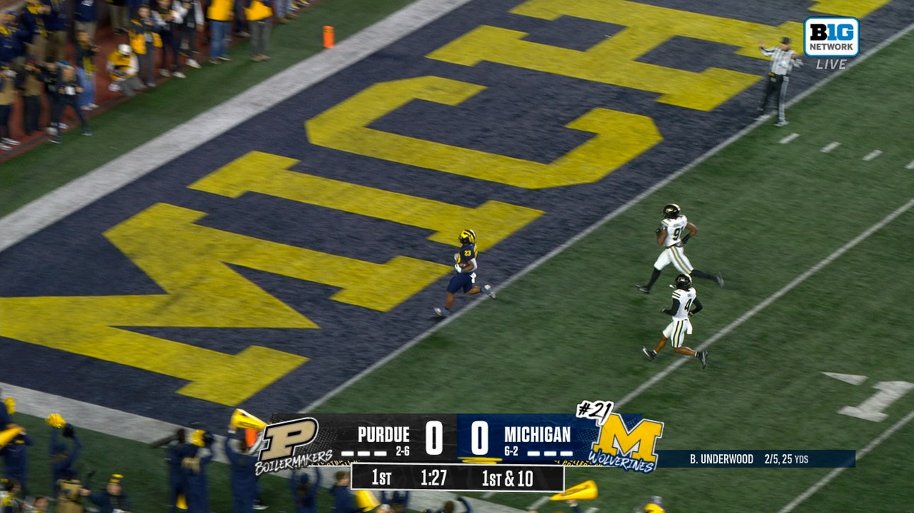 Jordan Marshall rushes 54 yards for touchdown, giving Michigan lead over Purdue