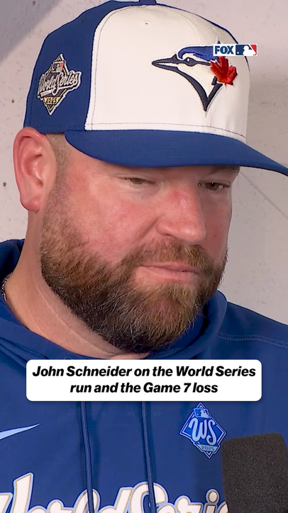 Blue Jays John Schneider with Ken Rosenthal after their loss in Game 7 💔