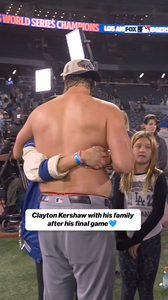 Kershaw CELEBRATES with family after winning World Series ❤️