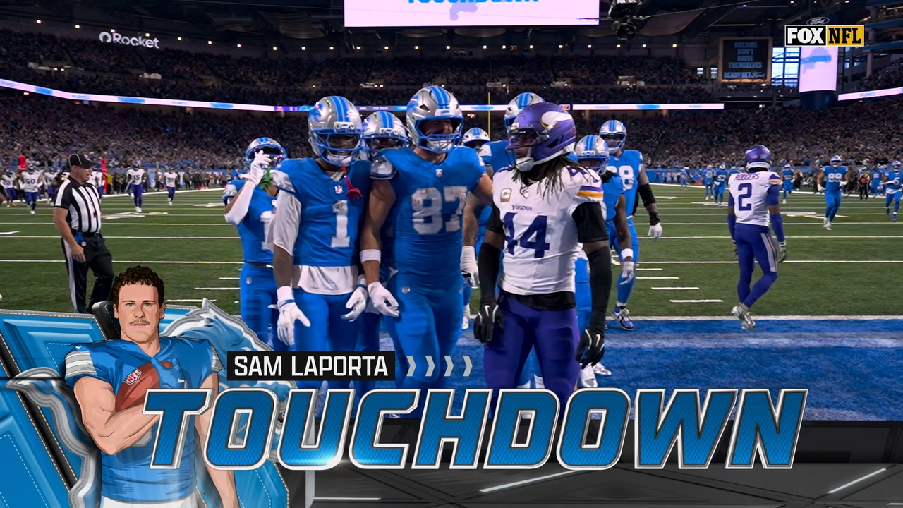 Jared Goff connects with Sam LaPorta for 40-yard TD, giving Lions early lead over Vikings | NFL Highlights