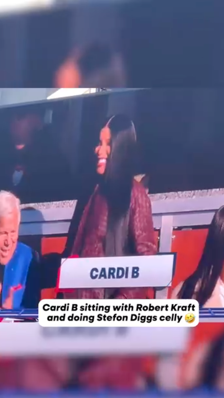 Image for Cardi B with Robert Kraft. via x/SavageSports_