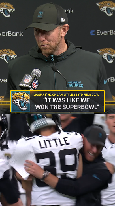 Jaguars' HC Liam Coen was HYPED after Cam Little made 68yd field goal 😁