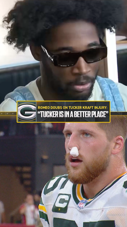 Romeo Doubs fumbled his words reacting to Tucker Kraft’s season-ending injury 😂
