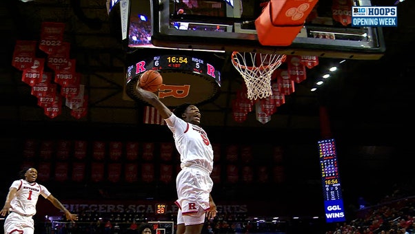 Jamichael Davis' TOUGH dunk gives Rutgers early lead vs. Rider