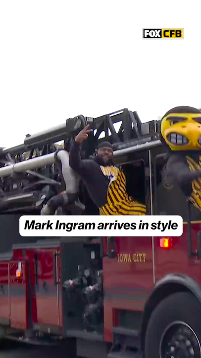 Mak Ingram arrived in a firetruck in Iowa 