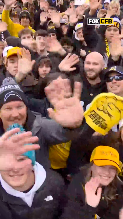 getting a warm-up "wave" in before the game