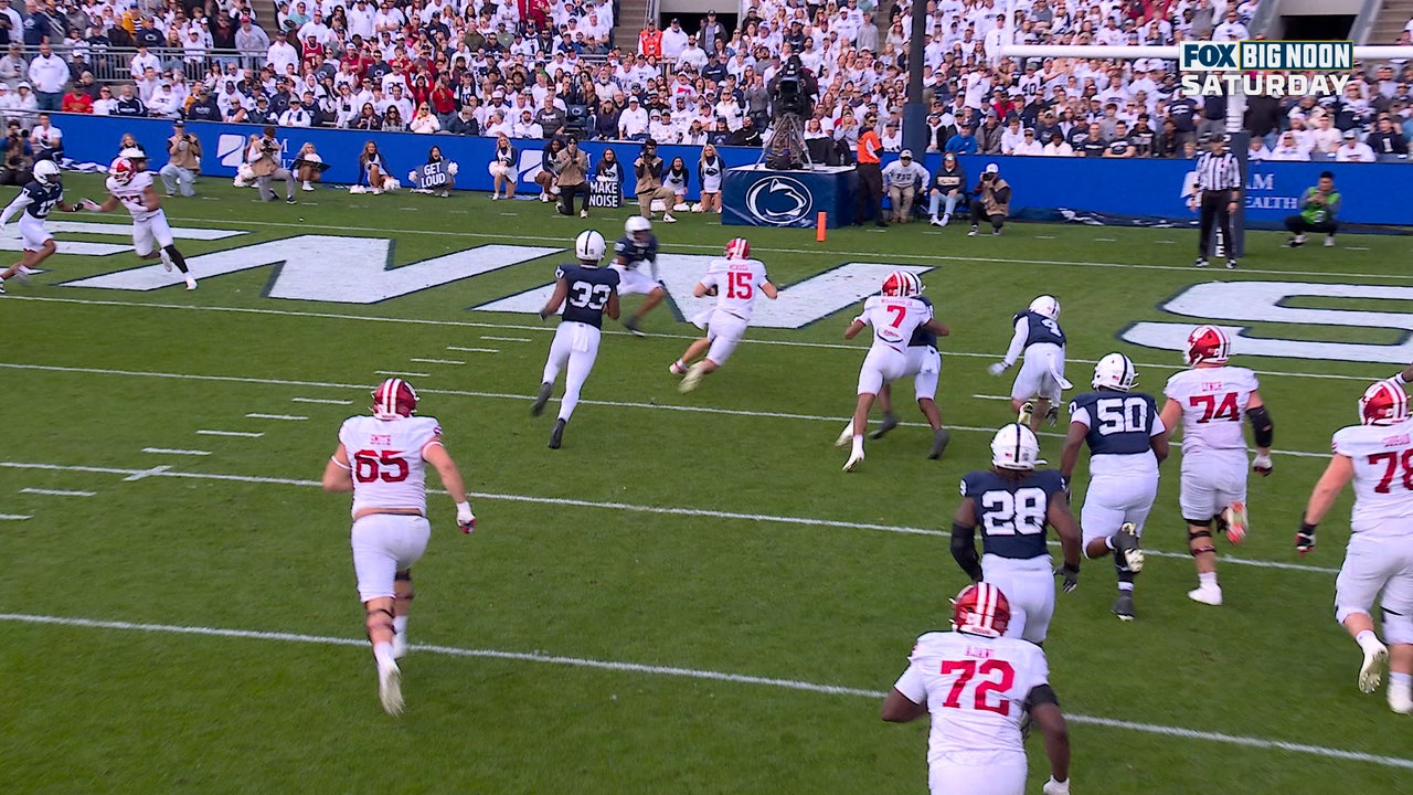 Fernando Mendoza scrambles for 18-yard TD to give Indiana a lead over Penn State
