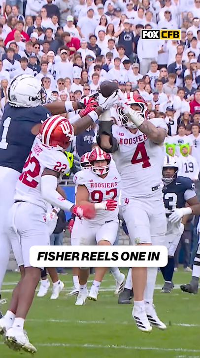 PICKED OFF! Aiden Fisher with the good hands to secure an Indiana INT 💪