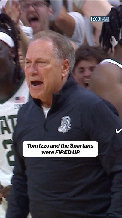 Tom Izzo and the Spartans were HYPED 🫨
