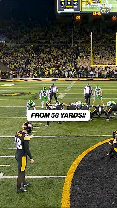 A BOOT! The kick is good from 58 YARDS! 🔥