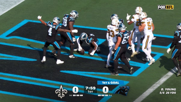 Rico Dowdle rushes 5 yards into end zone, giving Panthers lead over Saints | NFL Highlights