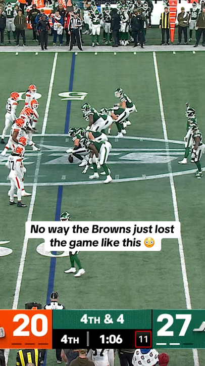The Browns lost the game like this 😳