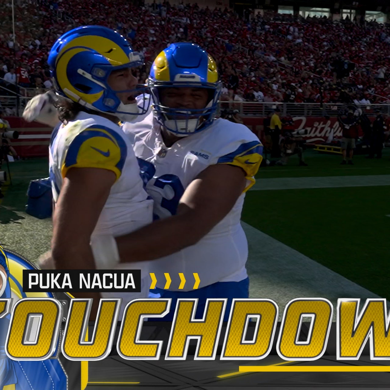 Image for Matthew Stafford connects with Puka Nacua