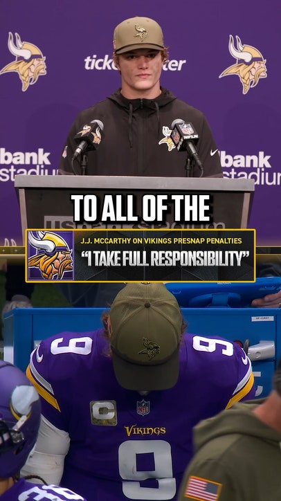 J.J. McCarthy takes responsibility for Vikings pre-snap penalties and miscues 😶