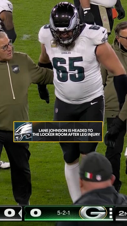 Lane Johnson went to the locker room at halftime