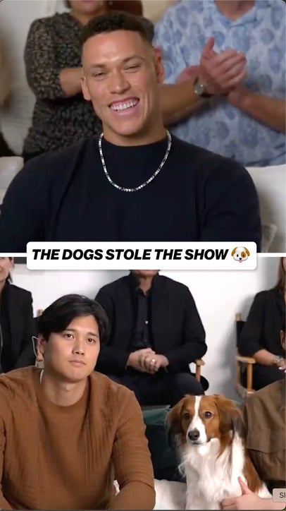 Ohtani and Judge's dogs were there when their owner became the 2025 MVPs 🐕