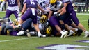 Jordan Marshall punches in one-yard TD to give Michigan a 7-0 lead over Northwestern