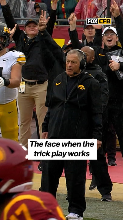 The look of satisfaction on Kirk Ferentz’s face says it all 🤝