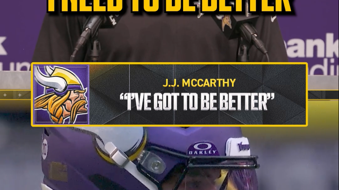 J.J. McCarthy holds himself accountable after recent struggles 🤝
