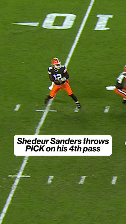 Shedeur throws interception on 4th pass 😬
