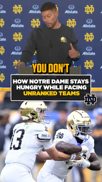 Notre Dame + Marcus Freeman = STAYING HUNGRY 😋