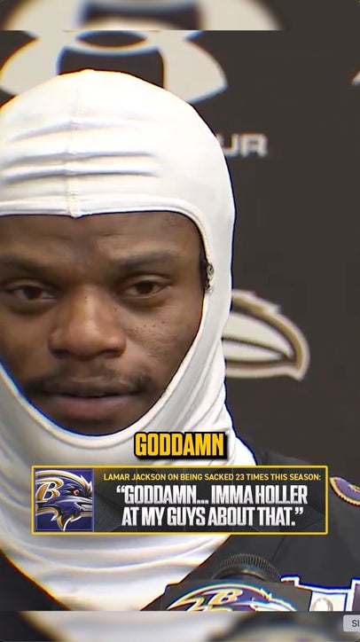 Lamar’s reaction to finding out he’s been sacked 23 times this season 😳😂