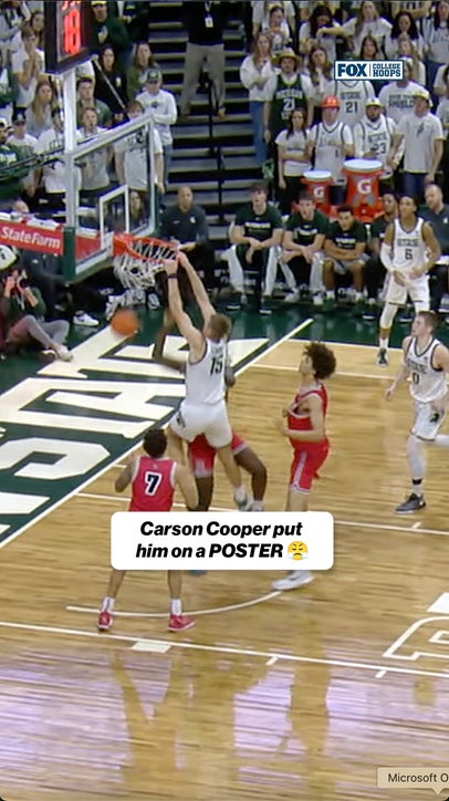 Carson Cooper slams it home over the defender 🔥