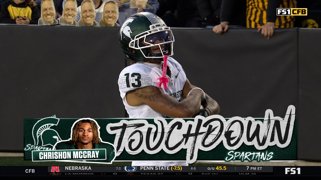 Alessio Milivojevic throws a DIME to Chrishon McCray for a 45-yard TD, MSU takes lead over Iowa