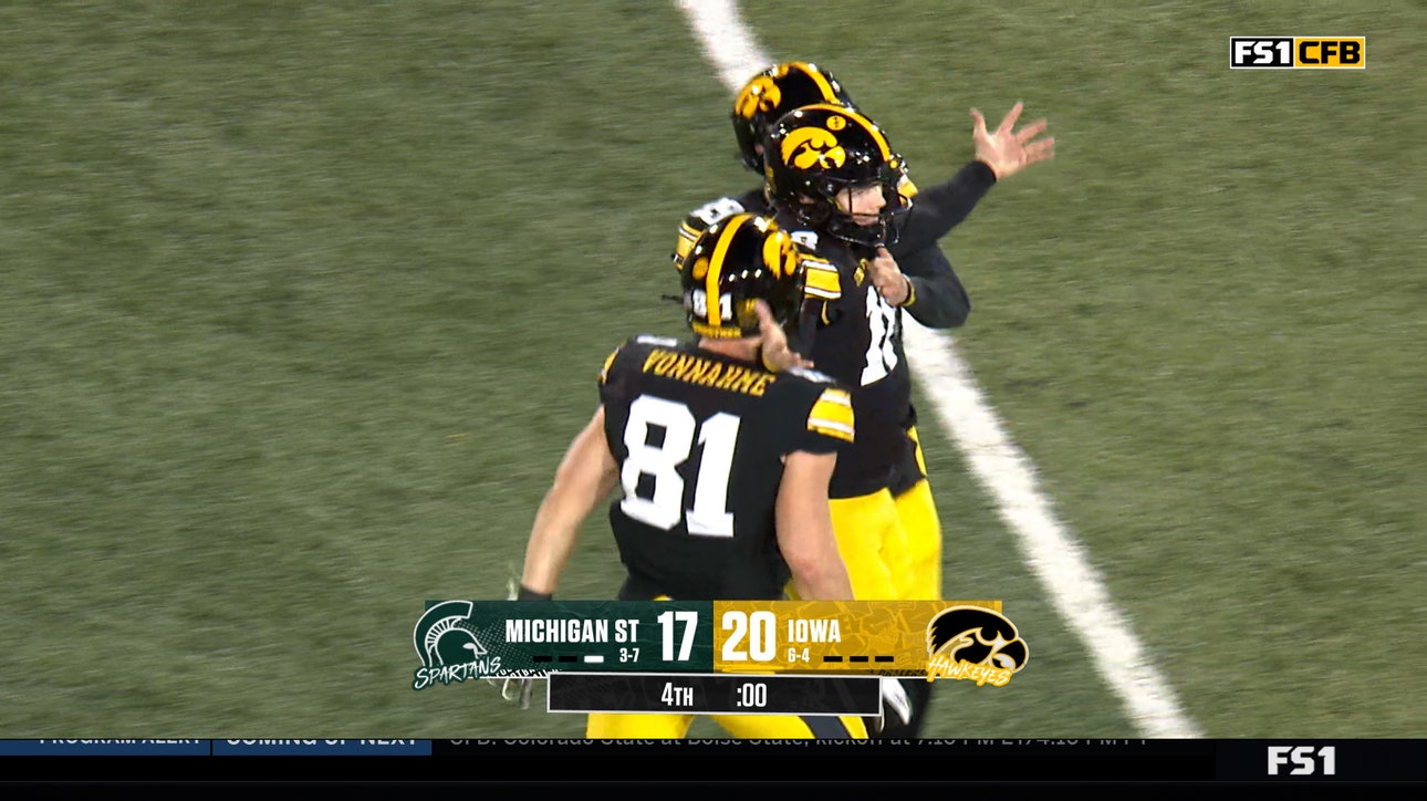 Drew Stevens drills game-winning 44-yard FG to give Iowa win over Michigan State