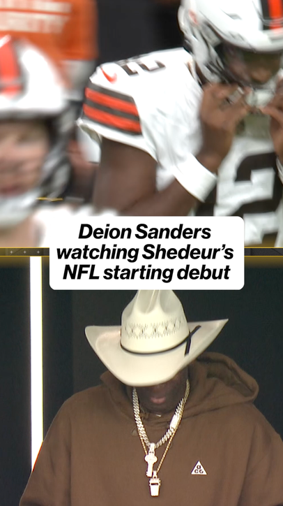 Deion Sanders up in the suite to watch his son play