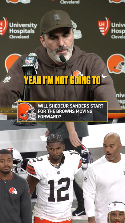 HC Kevin Stefanski was non-committal when asked if Shedeur Sanders would start moving forward 🤔